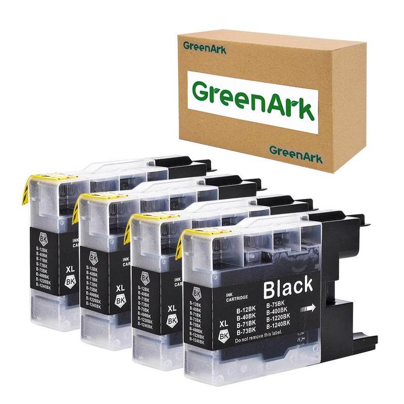 GREENARK Compatible Ink Cartridge Replacement for Brother LC75 LC71 Black LC71BK LC75BK Ink Cartridges Use for Brother MFC-J280W, J425W, J430W, J435W, J5910DW, J625DW, J6510DW, J825DW, J835DW Printer - Image 1